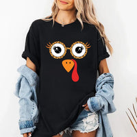Custom Turkey Face Thanksgiving Shirt, Personalized Funny Gobbler Tee, Cute Funny Bird Top, Family Matching Holiday Gift, Turkey Day Gift