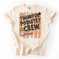 Personalized Podiatry Crew Shirt, Custom Name Thankful Tee, Fall Foot Doctor Gift, Medical Team Appreciation Shirt, Gift for Podiatrist