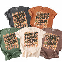 Personalized Podiatry Crew Shirt, Custom Name Thankful Tee, Fall Foot Doctor Gift, Medical Team Appreciation Shirt, Gift for Podiatrist