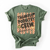 Personalized Podiatry Crew Shirt, Custom Name Thankful Tee, Fall Foot Doctor Gift, Medical Team Appreciation Shirt, Gift for Podiatrist