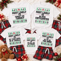Personalized Most Likely To Christmas Shirt, Custom Family Holiday Tee, Funny Matching Xmas Shirts, Christmas Party Outfit, Family Gift