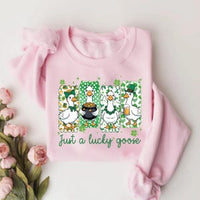 St Patrick’s Day Goose Shirt, Just a Lucky Goose Shirt, Shamrock Irish Goose Tee, Funny Irish Goose Shirt, St Patrick Gift, Gift for Friends