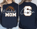Basketball Mom Custom Name and Number Sweatshirt, Game Day Basketball Mom Shirt, Personalized Basketball Team Sweatshirt, Front Back