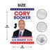 Cory Booker For New Jersey Senate 2026 Garden Flag, Double Sided, 2026 Senate Flag, Elections Flag, Anti-Trump, Race Red White & Blue Flag