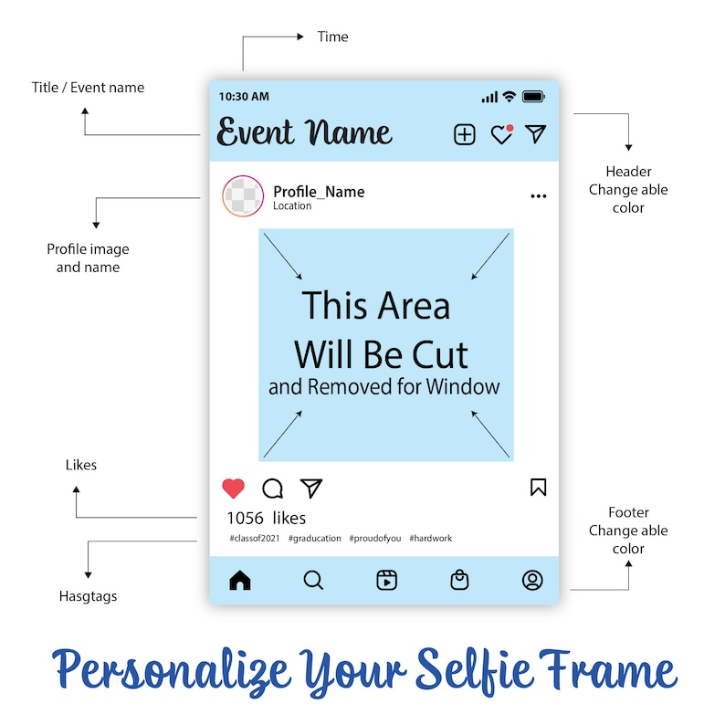 Personalized Graduation Selfie Frame