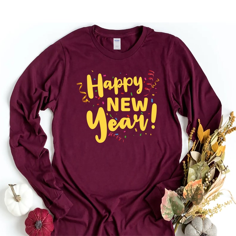 Happy New Year Long Sleeve T-Shirt, New Year Eve Party Unisex Long Sleeve Shirt, 2026 Happy New Year Shirt For Kids, 2026 New Year Shirt