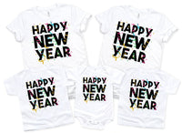 Happy New Year T-Shirt For Men, New Years Eve Party Women V Neck Shirt, 2026 Happy New Year Shirt For Kids, Unisex 2026 New Years Eve Shirt