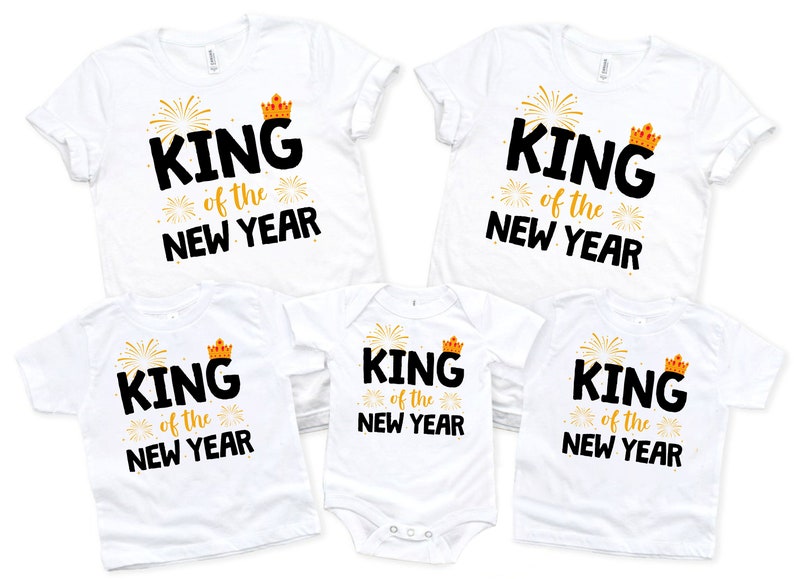 King of the New Year T-Shirt For Men, New Year's Eve Party Shirt, 2026 Happy New Year Shirt For Kids, Unisex 2026 New Year's Eve Shirt
