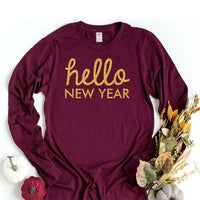 Happy New Year Long Sleeve T-Shirt, New Year Eve Party Unisex Long Sleeve Shirt, 2026 Happy New Year Shirt For Kids, 2026 New Year Shirt