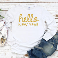 Happy New Year Long Sleeve T-Shirt, New Year Eve Party Unisex Long Sleeve Shirt, 2026 Happy New Year Shirt For Kids, 2026 New Year Shirt