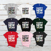 Happy New Year T-Shirt For Men, New Years Eve Party Women V Neck Shirt, 2026 Happy New Year Shirt For Kids, Unisex 2026 New Years Eve Shirt