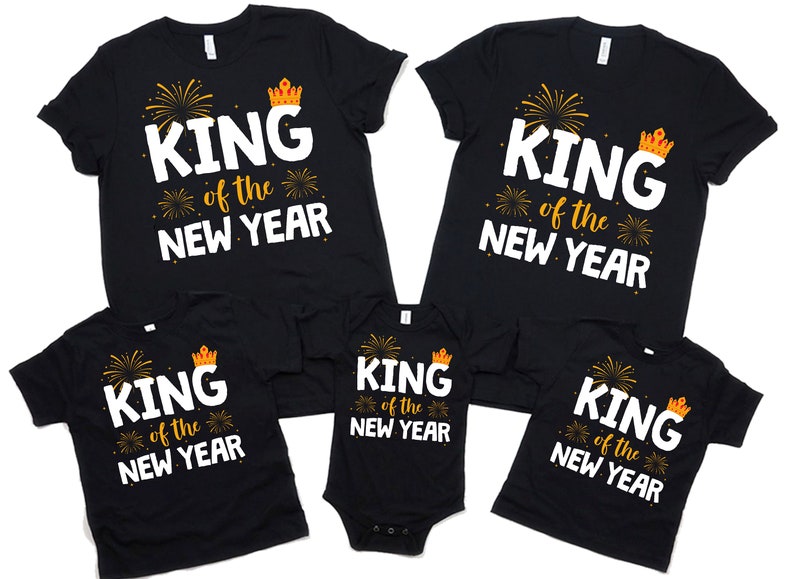 King of the New Year T-Shirt For Men, New Year's Eve Party Shirt, 2026 Happy New Year Shirt For Kids, Unisex 2026 New Year's Eve Shirt