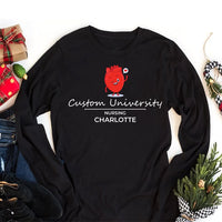 Custom College University Long Sleeve T-Shirt With Mascot, Personalized College Program Unisex Long Sleeve Shirt, Graduate 2026 Shirt