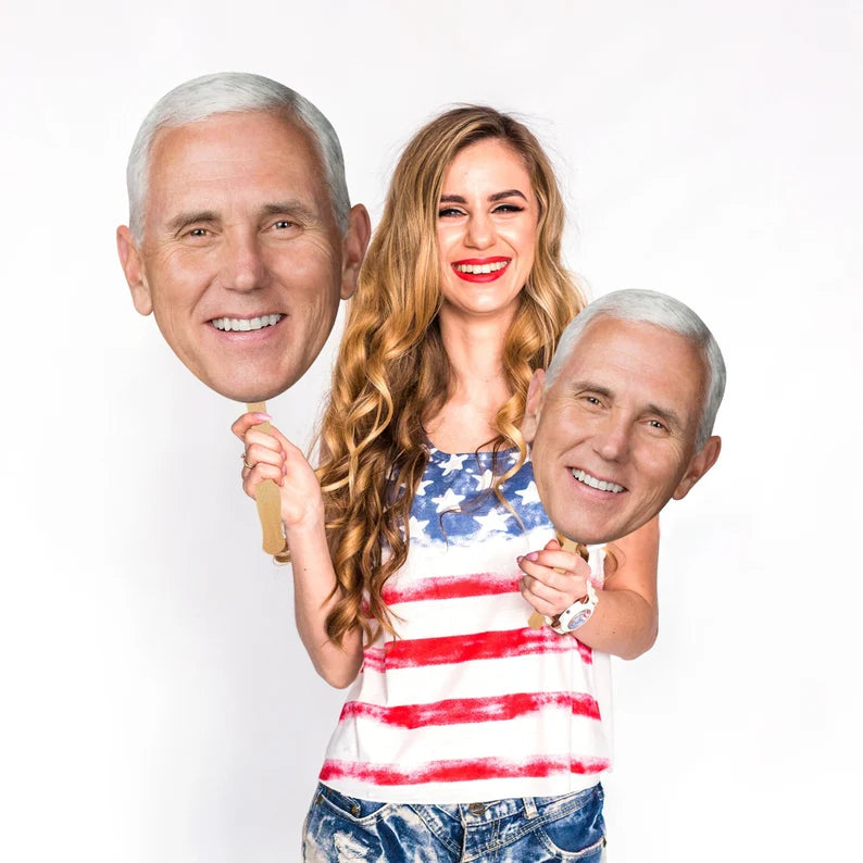 Mike Pence Face Fans, Big Head Cutouts