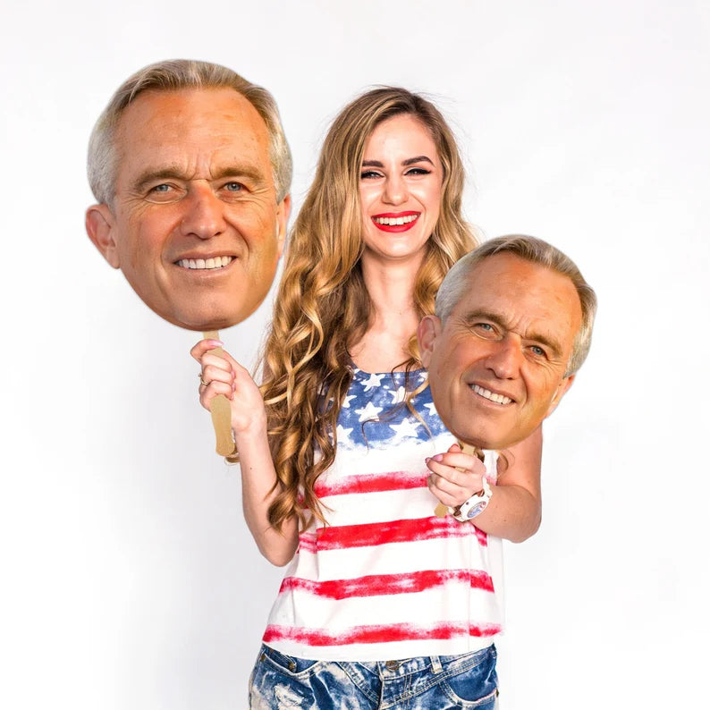 Comic Rfk Jr. Face Robert F. Kennedy Jr. Face Fans, RFK Jr. Big Head Cutouts – Voila Print Inc