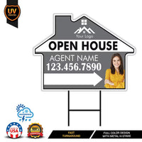 10 Pack Custom Open House Arrow Yard Sign