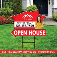 10 Pack Custom Open House Arrow Yard Sign
