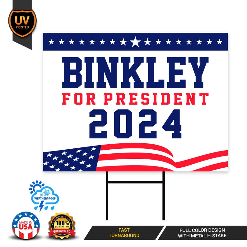 Ryan Binkley 2024 Yard Sign