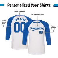 Personalized Glitter Team Raglan Shirt, Custom Baseball Name Number Tee, Sparkly Front Back Print, Game Day Outfit, Gift for Baseball Mom