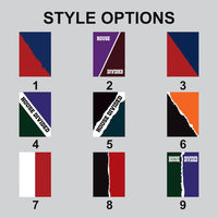 Personalized House Divided Garden Flag, 12x18 Double Sided Outdoor Decor, Team Rivalry Yard Flag, Custom Sports Decor, Rivalry Gift