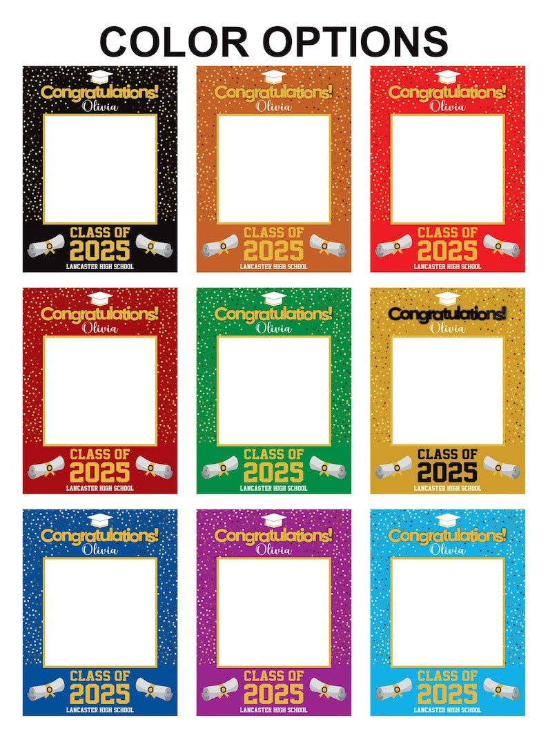 4 Pack Personalized Graduation 2025 Selfie Frame