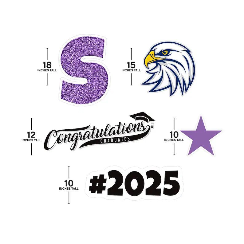 Personalized Graduation Yard Sign Letters