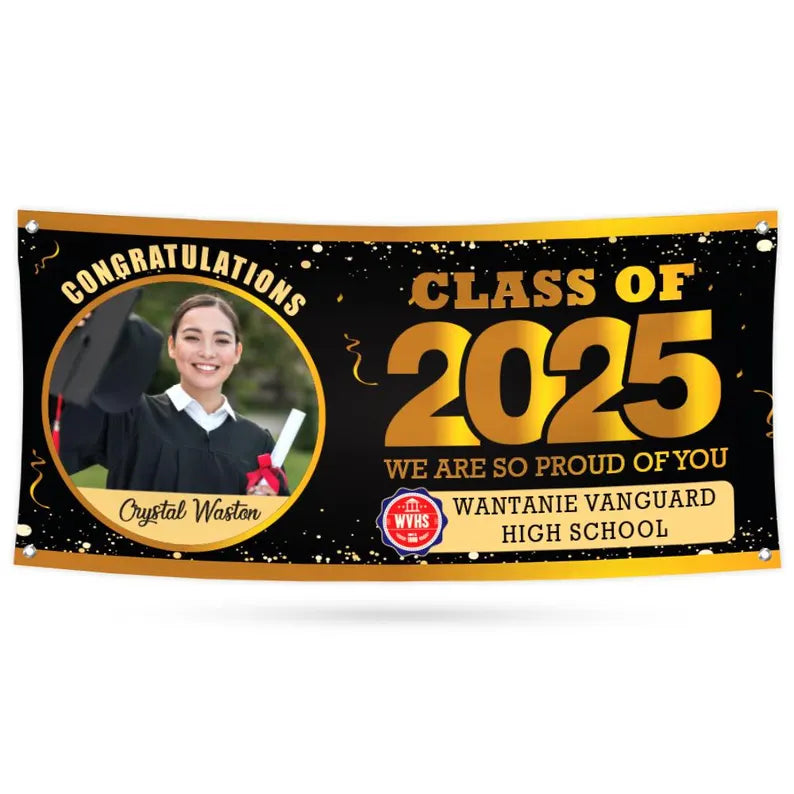 Graduation 2025 Personalized Photo Banner Sign