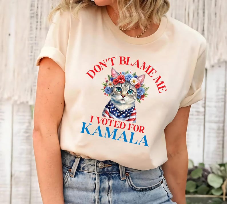 Don't Blame Me I Voted for Kamala Short Sleeve T-Shirt, Voted For Harris Shirt