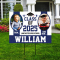 Personalized Graduation Yard Sign 2025 with Photo - Grad Sign, Class of 2025, Custom Graduation 2025 Yard Sign with Metal H-Stake