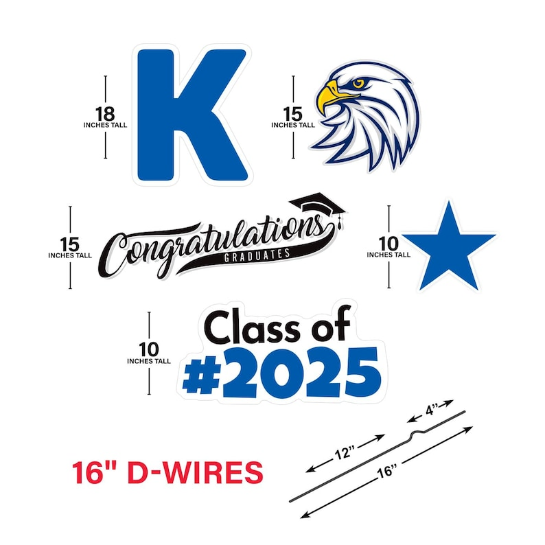 Personalized Graduation Yard Sign Letters