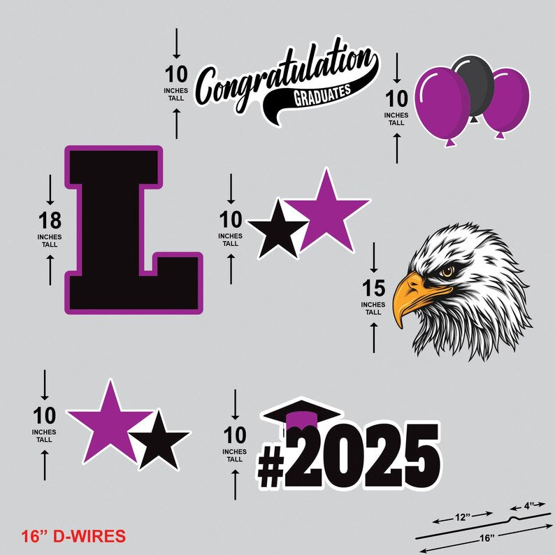 Personalized Graduation Yard Sign Letters