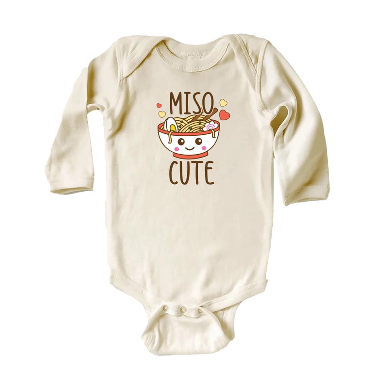 Miso Cute Baby Shirt, Unisex Baby Outfit, Hipster Baby Gift Idea