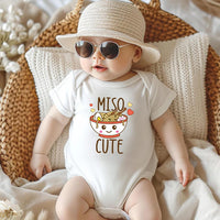 Miso Cute Baby Shirt, Unisex Baby Outfit, Hipster Baby Gift Idea
