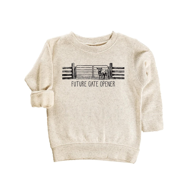 Future Gate Opener Baby Sweatshirt, Cute Country Baby Outfit
