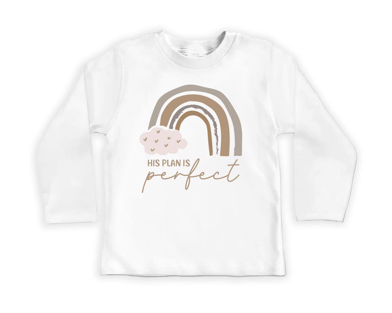 His Plan Is Perfect Baby Bodysuit, Rainbow Christian Baby Outfit