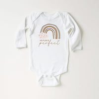 His Plan Is Perfect Baby Bodysuit, Rainbow Christian Baby Outfit