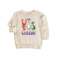 Personalized Mardi Gras Baby Bodysuit, Adorable Mardi Gras Parade Outfit for Boys and Girls
