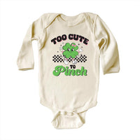 Too Cute to Pinch Baby Sweatshirt, St. Patrick's Day Baby Outfit