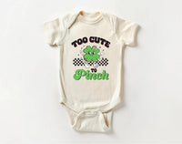 Too Cute to Pinch Baby Sweatshirt, St. Patrick's Day Baby Outfit