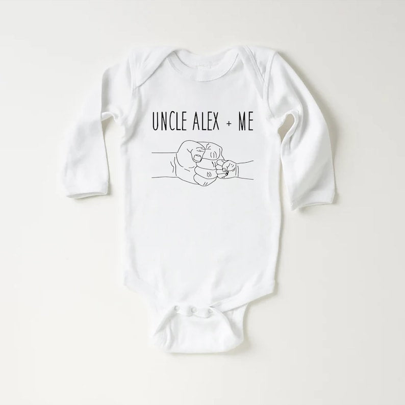 Custom Uncle + Me Baby Bodysuit, Adorable Gift for Nephew | Niece