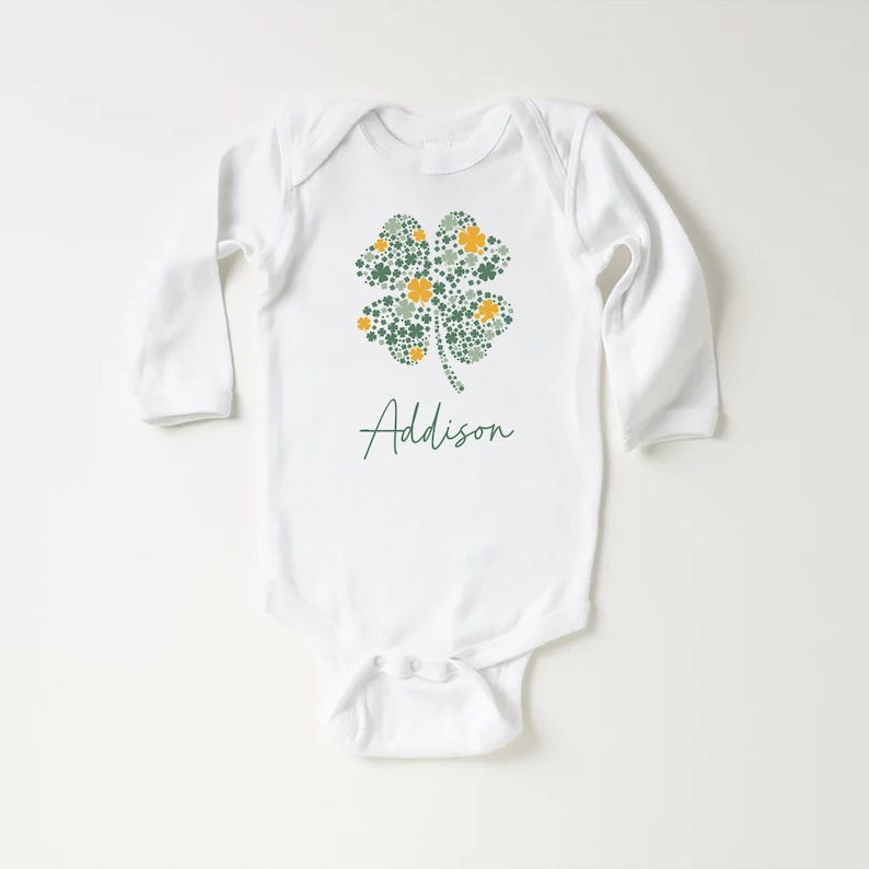 Personalized St Patrick's Day Baby Shirt, Adorable Irish Outfit