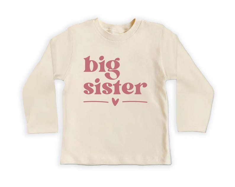 Big Sister Baby Shirt, Adorable Big Sister Gift for Girls, Pregnancy Announcement Pullover
