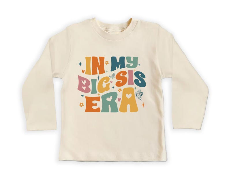 Big Sister Baby Shirt, Big Sister Crew Neck, Adorable Gift for Girls