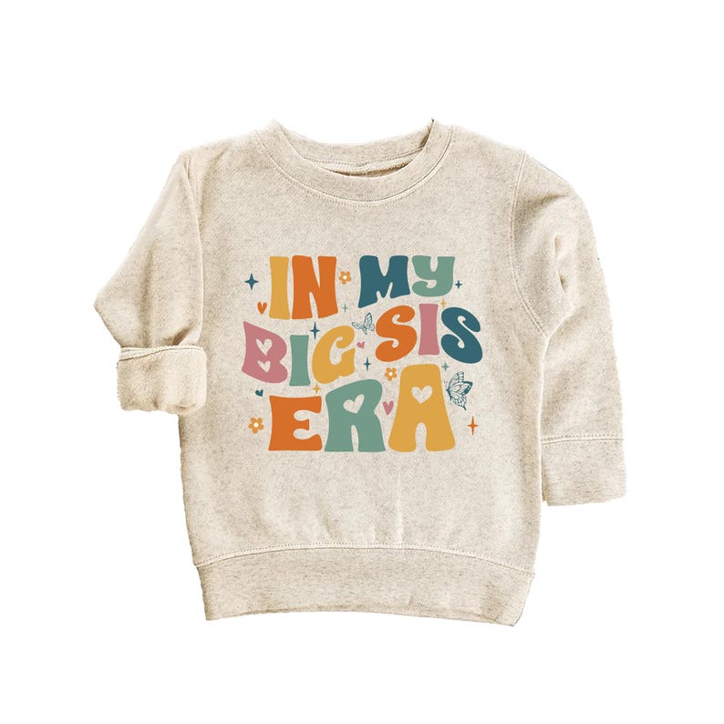 Big Sister Baby Shirt, Big Sister Crew Neck, Adorable Gift for Girls