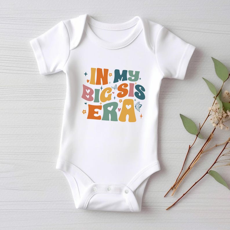 Big Sister Baby Shirt, Big Sister Crew Neck, Adorable Gift for Girls
