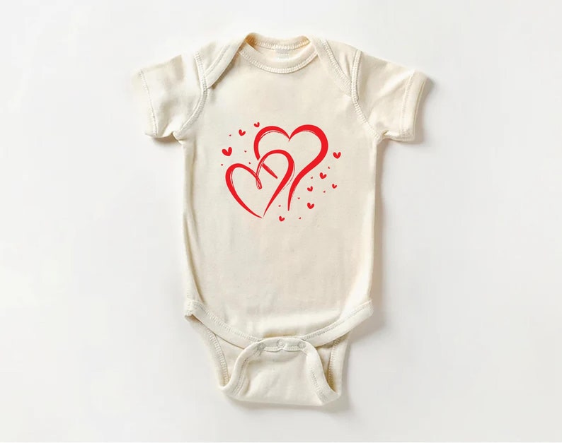 Valentine's Day Baby Bodysuit, Love Hearts Baby Outfit