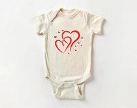 Valentine's Day Baby Bodysuit, Love Hearts Baby Outfit