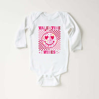 Valentine Vibes Baby Bodysuit, Heart Valentine's Day Outfit