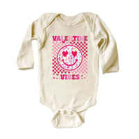 Valentine Vibes Baby Bodysuit, Heart Valentine's Day Outfit