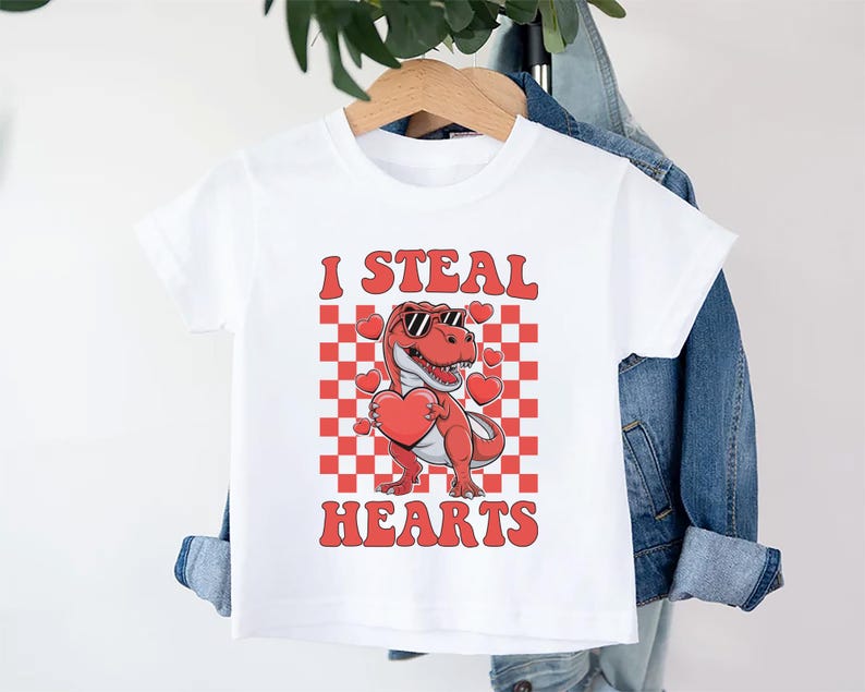 I Steal Hearts Baby Bodysuit, Cute Valentine Day Kids Outfit